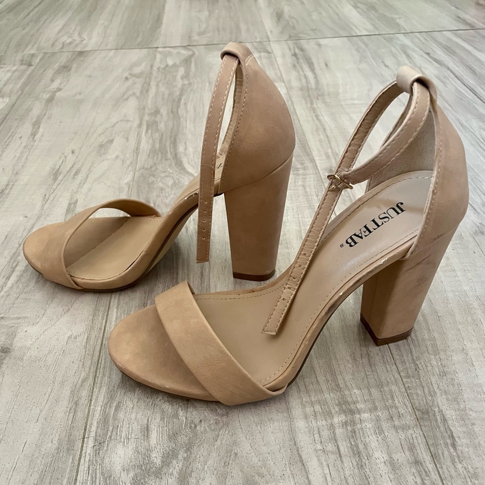 Justfab nude high heels